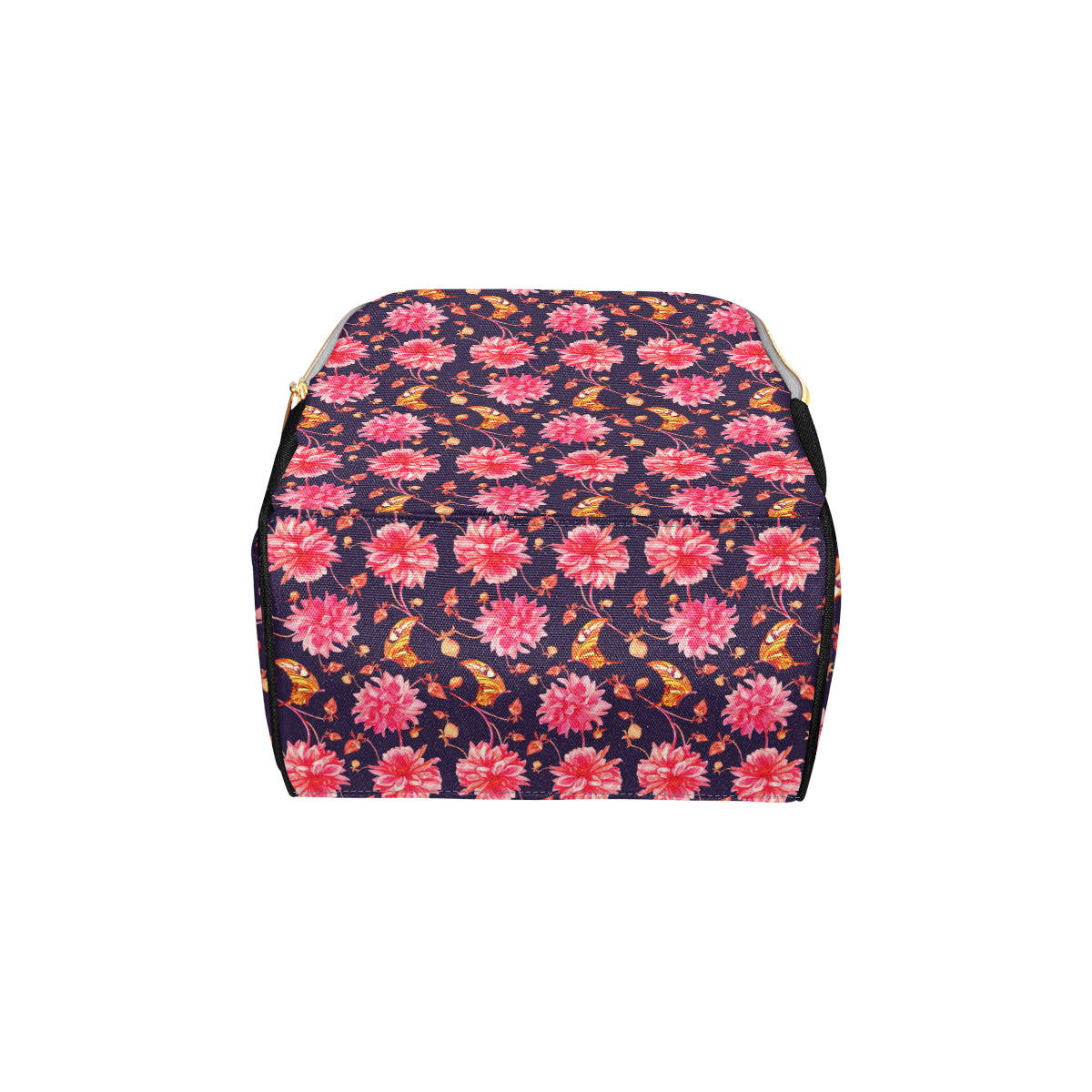 Dahlia Pattern Print Design DH03 Diaper Bag Backpack