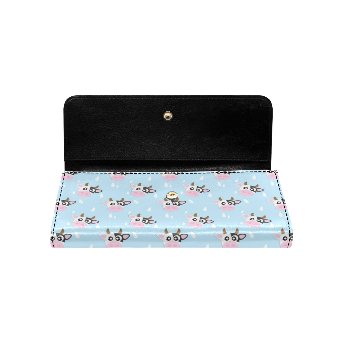 Cow Pattern Print Design 07 Women's Trifold Wallet
