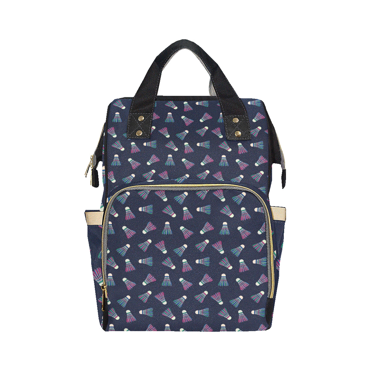 Badminton Ball Pattern Print Design 02 Diaper Bag Backpack