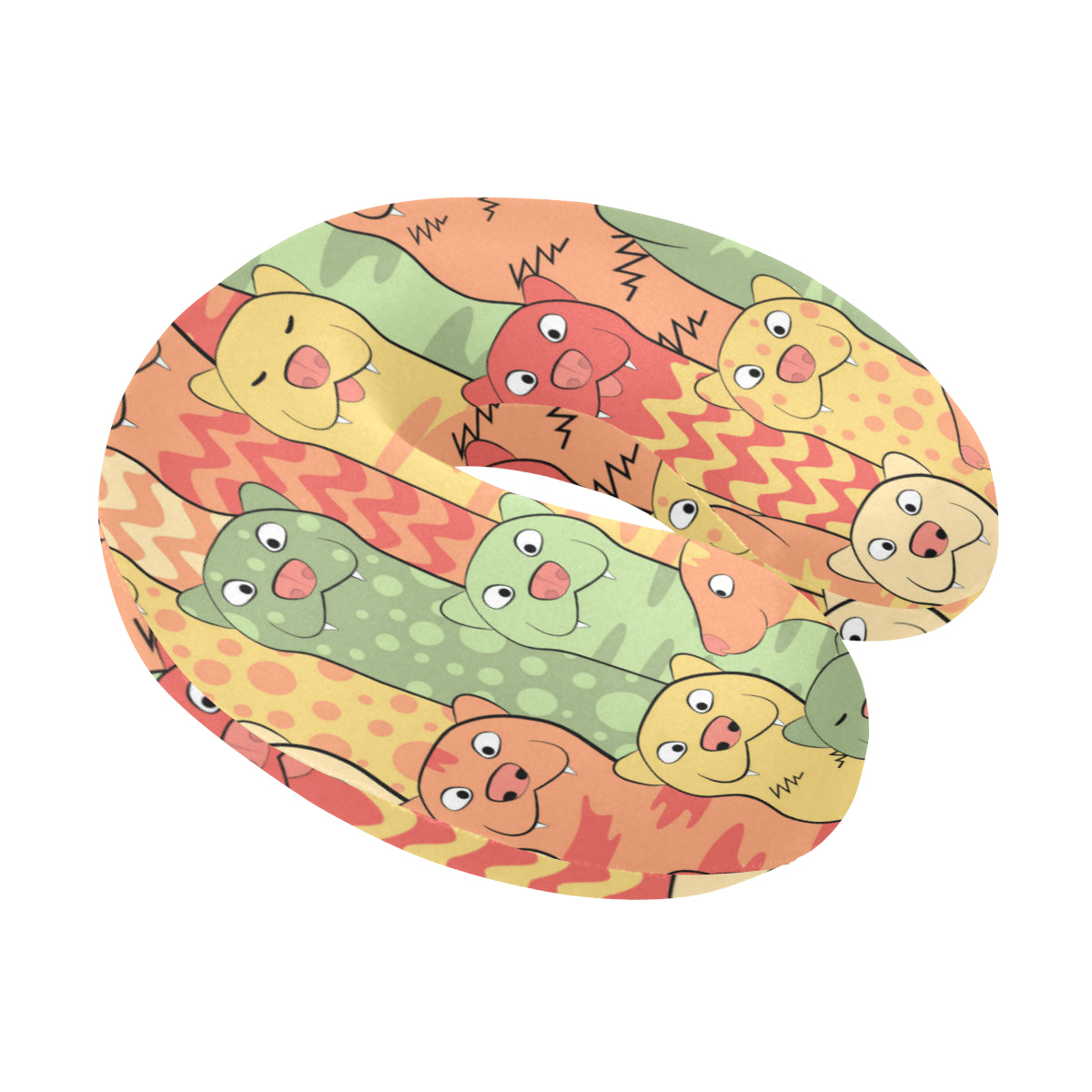 Ferret Pattern Print Design 01 U-Shaped Travel Neck Pillow