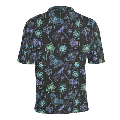 Butterfly Dragonfly Men Polo Shirt