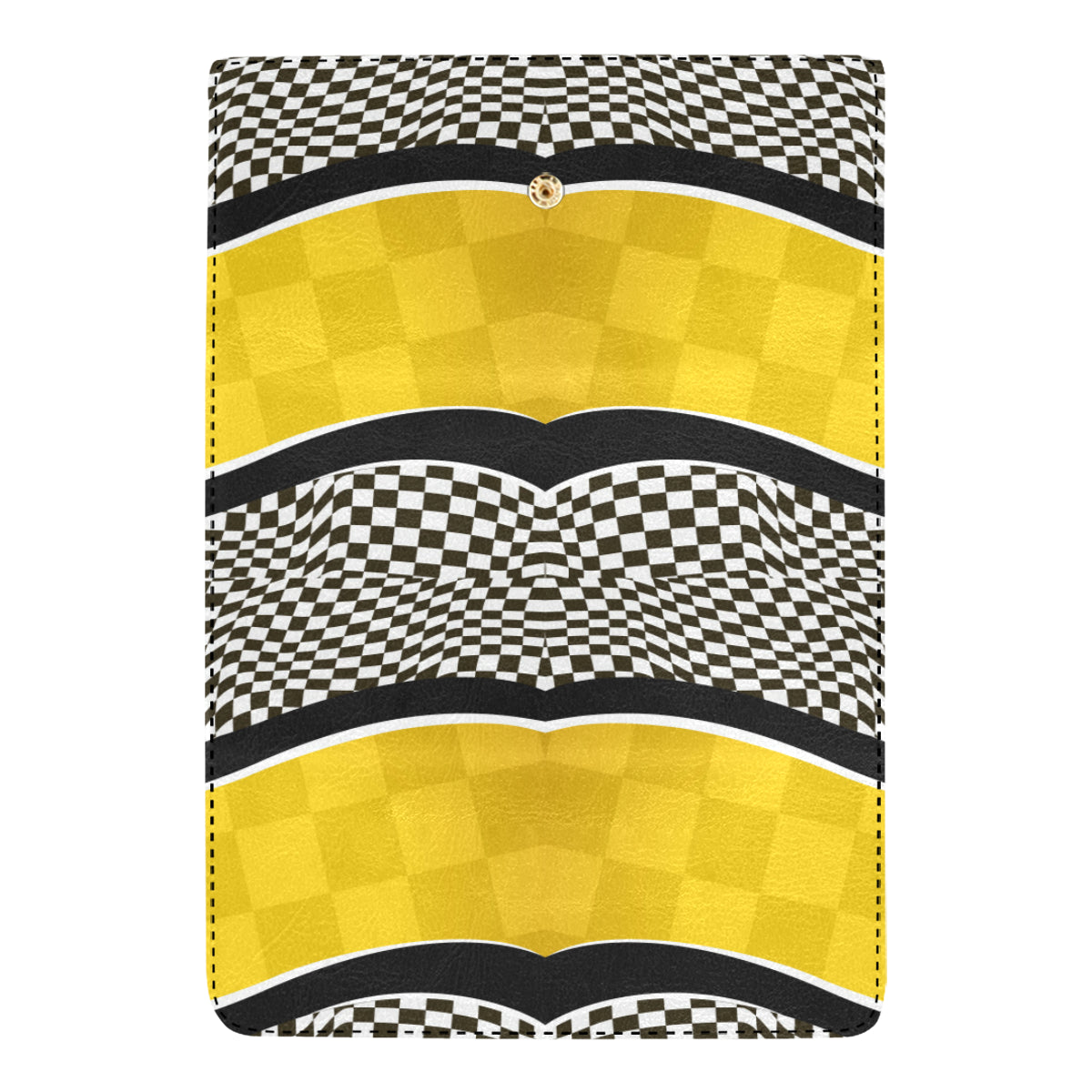 Checkered Pattern Print Design 02 Women's Trifold Wallet