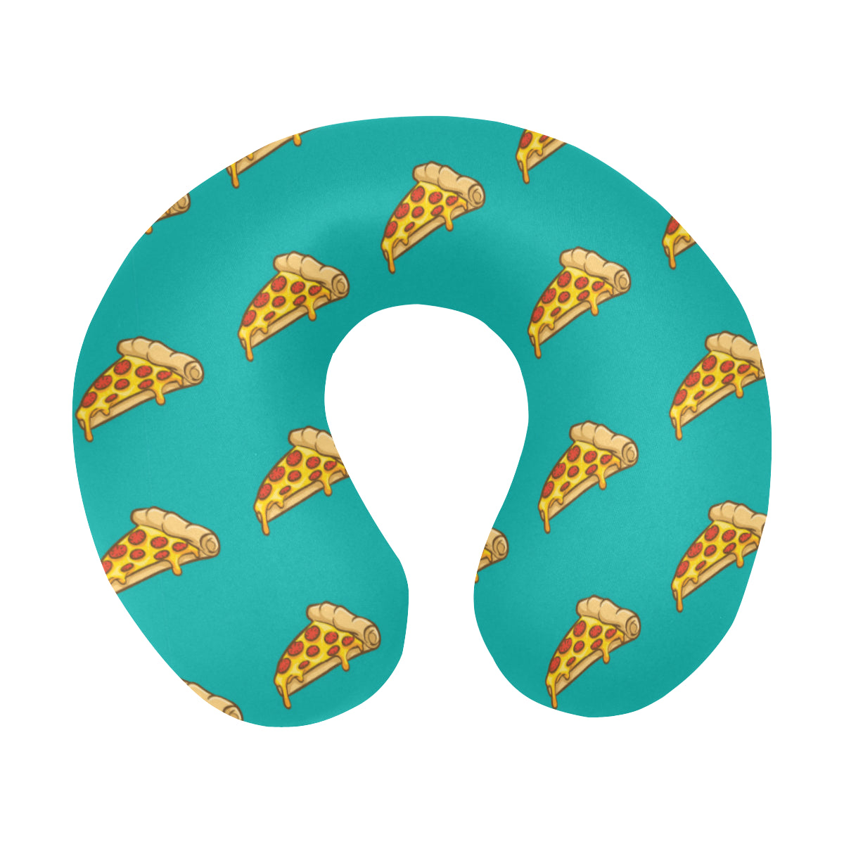 Pizza Pattern Print Design A03 U-Shaped Travel Neck Pillow