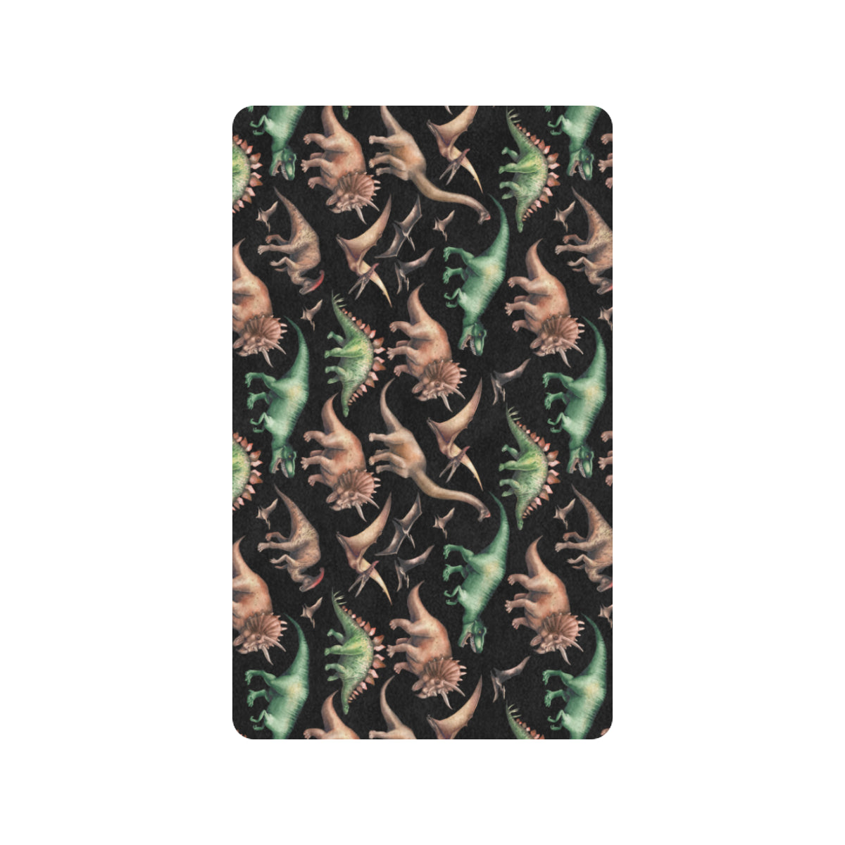 Dinosaur Print Pattern Rubber Doormat