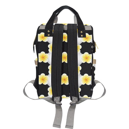 Plumeria Pattern Print Design A04 Diaper Bag Backpack