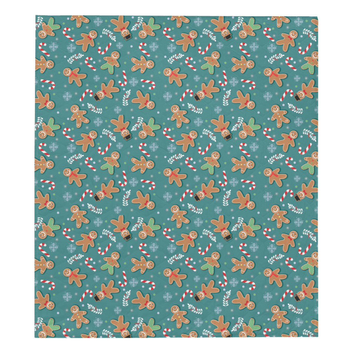 Gingerbread Pattern Print Design 05 Premium Quilt