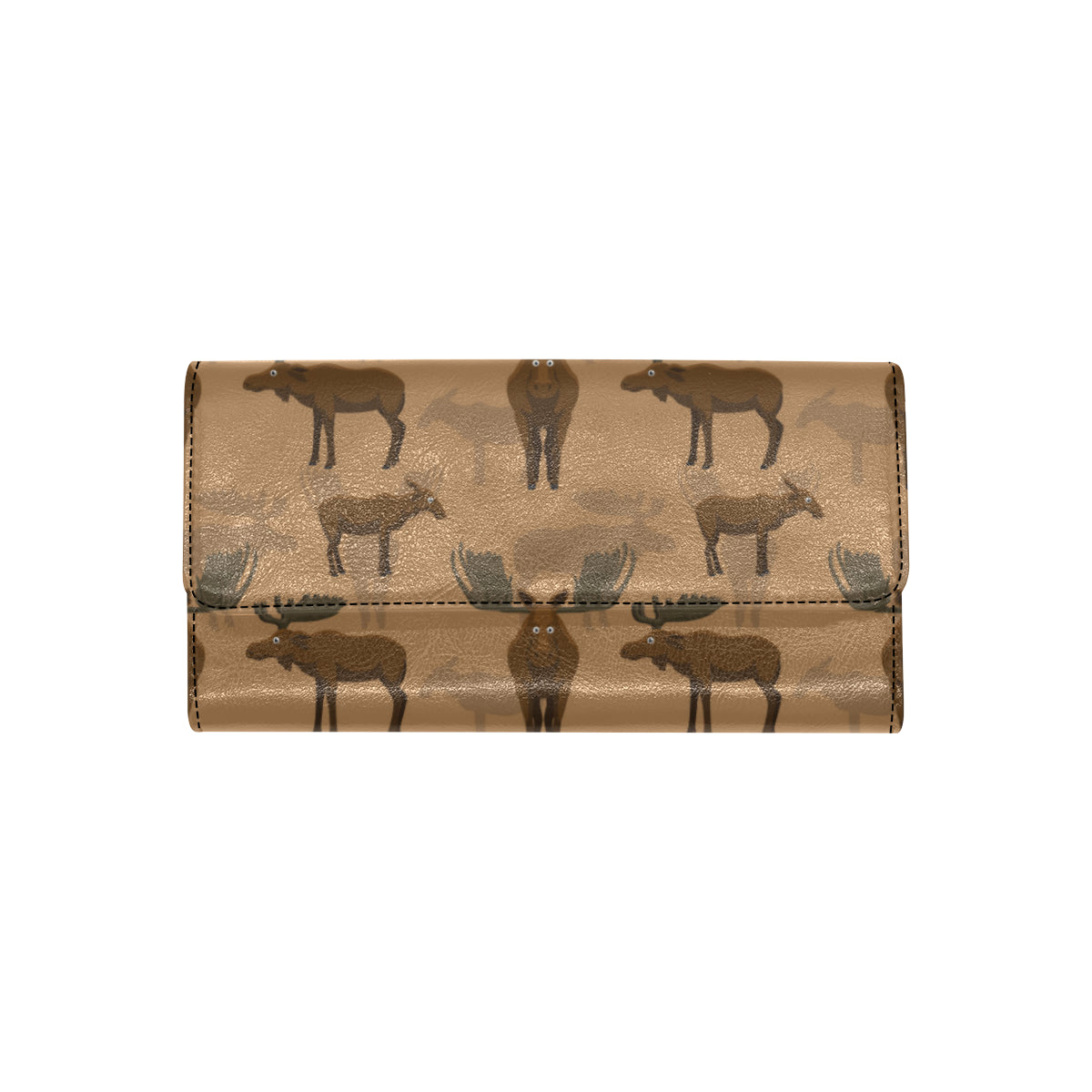 Moose Pattern Print Design 03 Women's Trifold Wallet