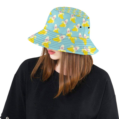 Banana Pattern Print Design BA07 Unisex Bucket Hat