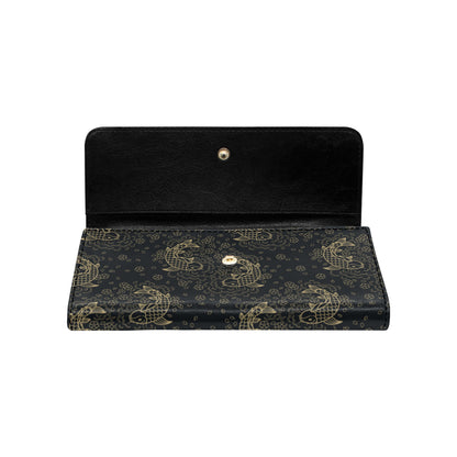 KOI Fish Pattern Print Design 02 Women's Trifold Wallet