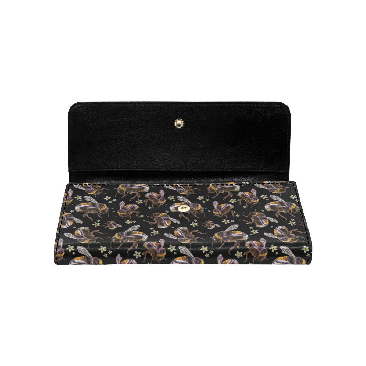 Bee Pattern Print Design 04 Women's Trifold Wallet
