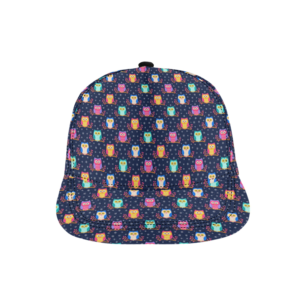 Owl Cute Themed Design Print Snapback Cap