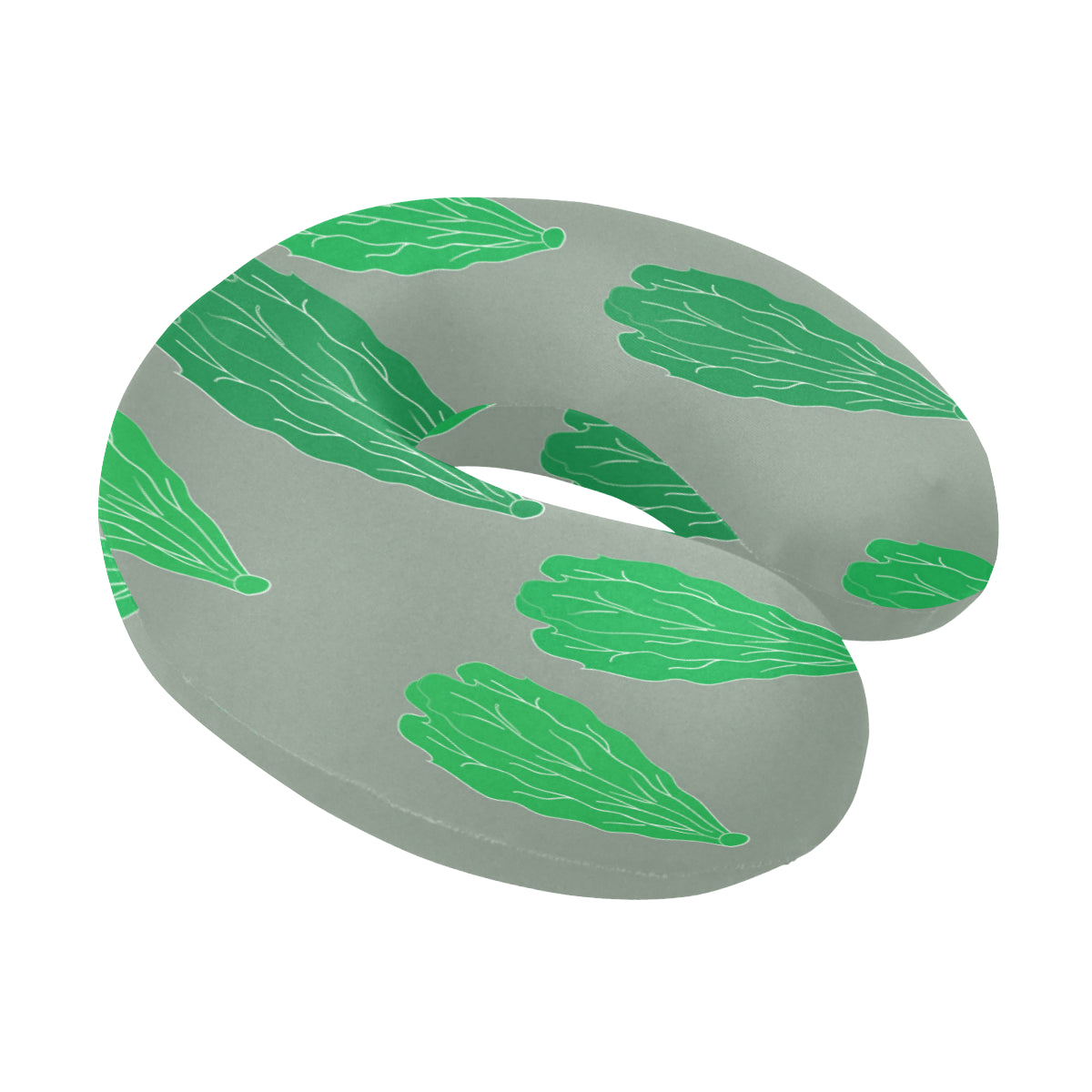 Lettuce Pattern Print Design 02 U-Shaped Travel Neck Pillow