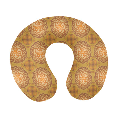 Celtic Pattern Print Design 01 U-Shaped Travel Neck Pillow
