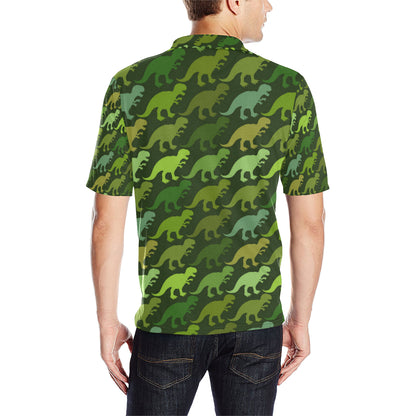 T Rex Pattern Print Design A03 Men Polo Shirt