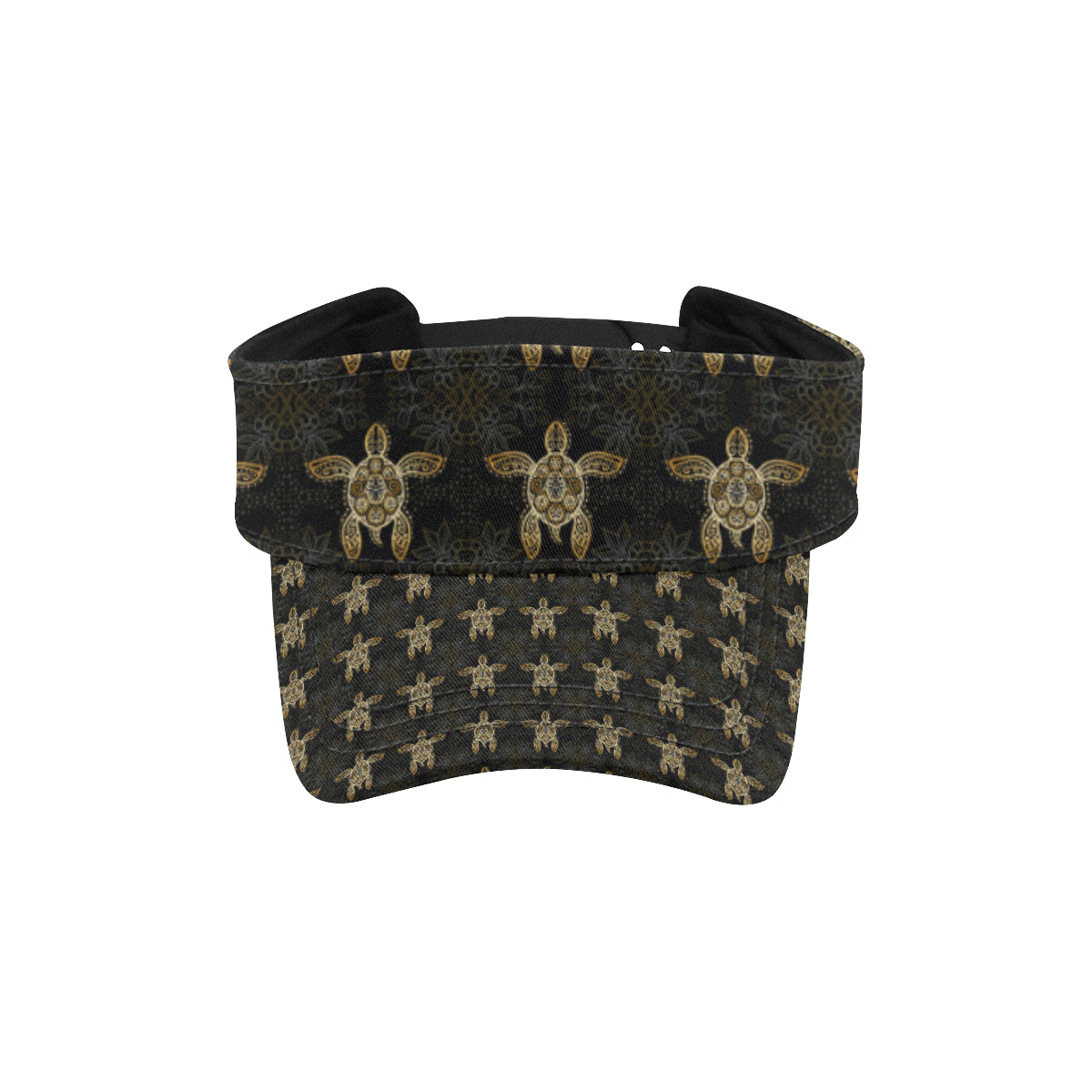 Gold Tribal Turtle Polynesian Design Unisex Sun Visor