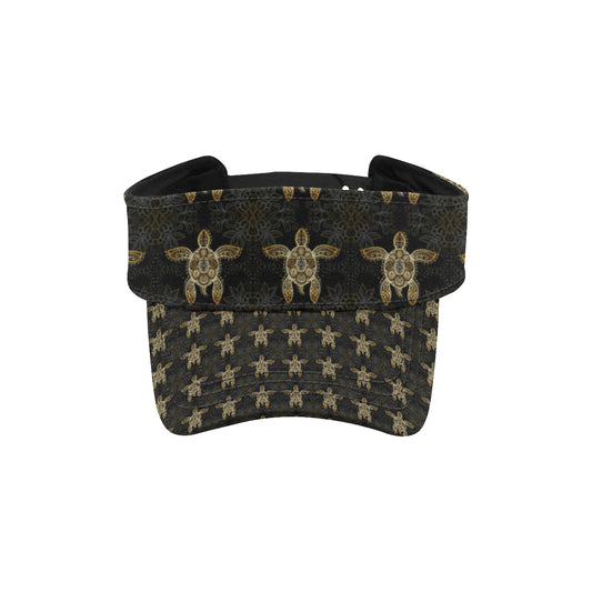 Gold Tribal Turtle Polynesian Design Unisex Sun Visor