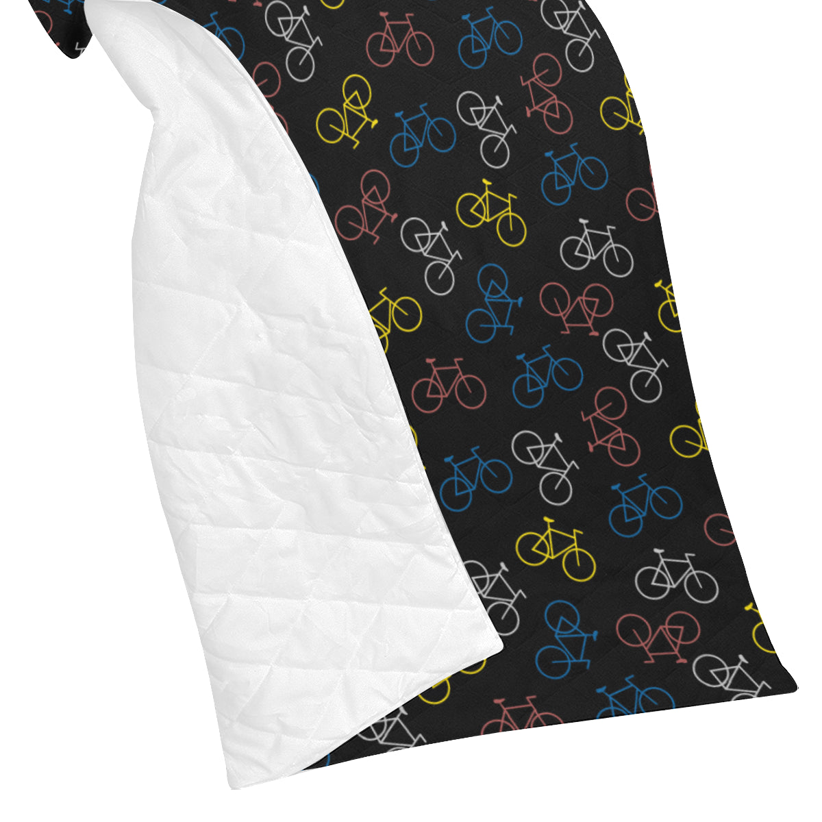 Bicycle Pattern Print Design 03 Premium Quilt
