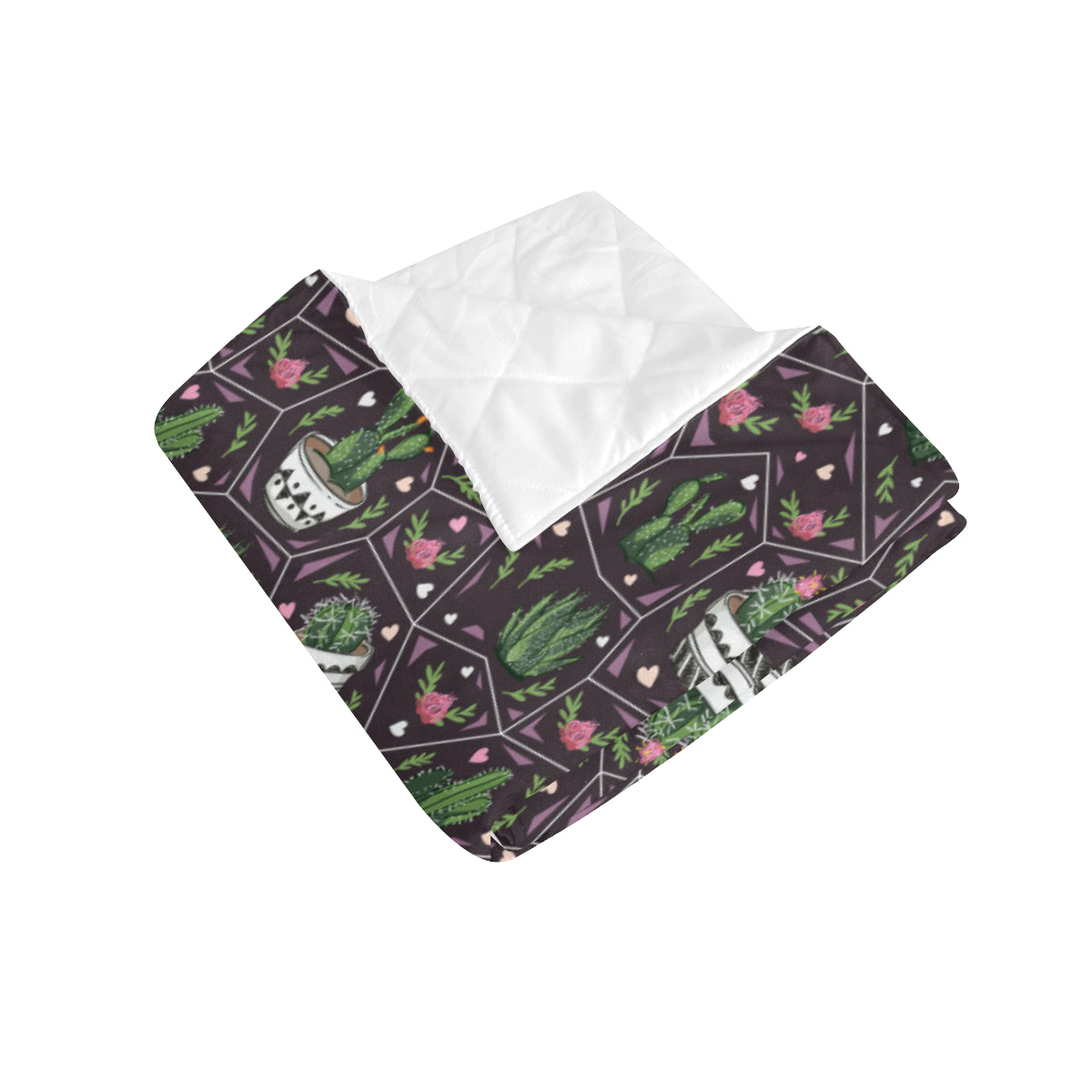 Cactus Pattern Print Design 03 Premium Quilt