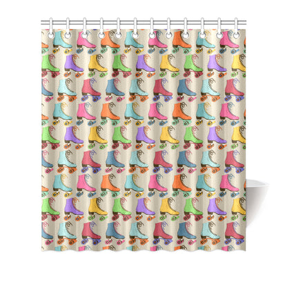 Roller skate Pattern Print Design A01 Shower Curtain