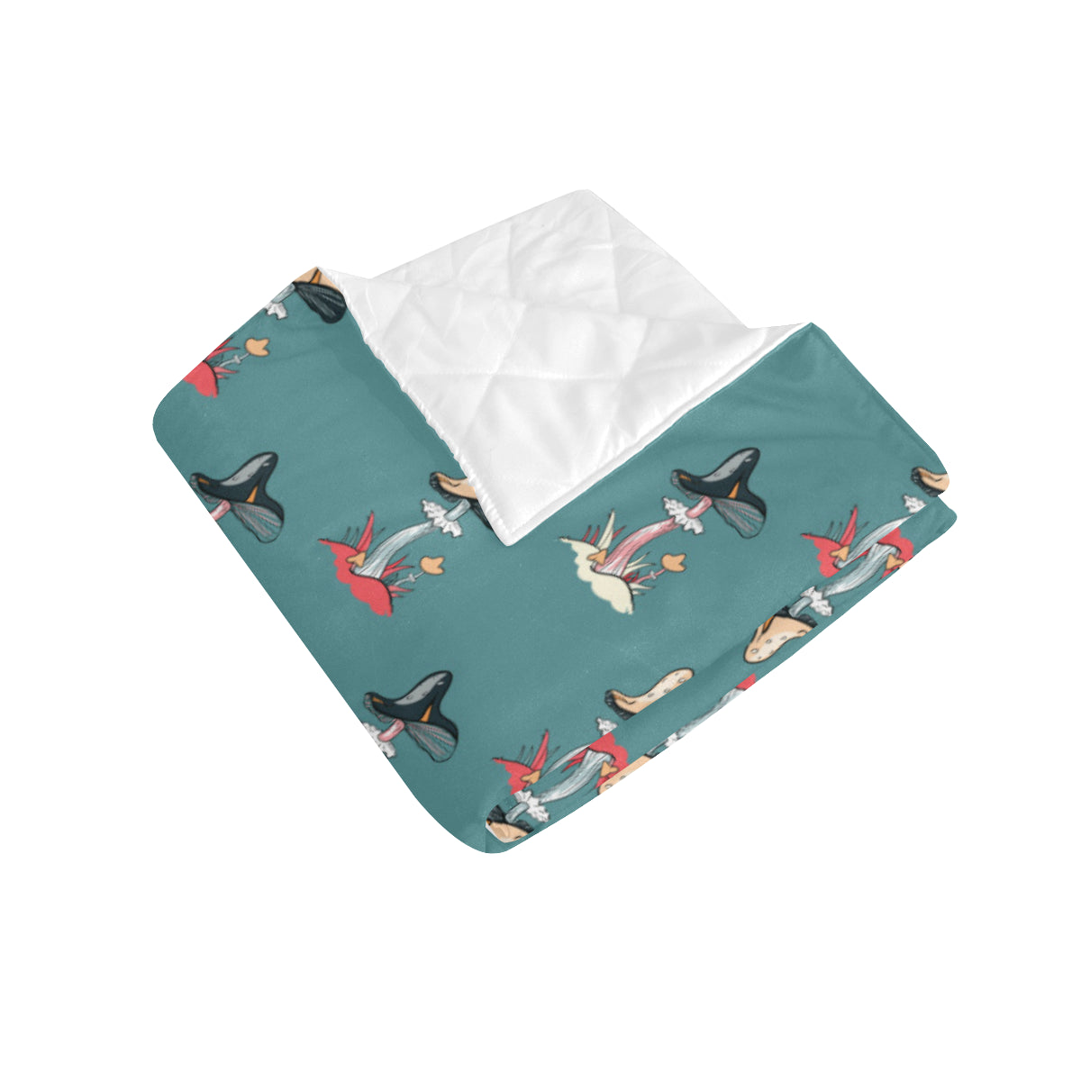 Mushroom Pattern Print Design A04 Premium Quilt