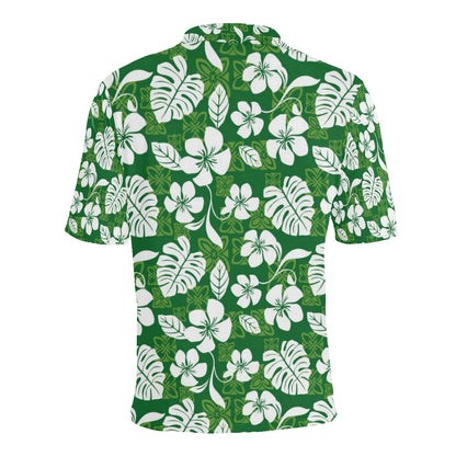 Hawaiian Themed Pattern Print Design H016 Men Polo Shirt