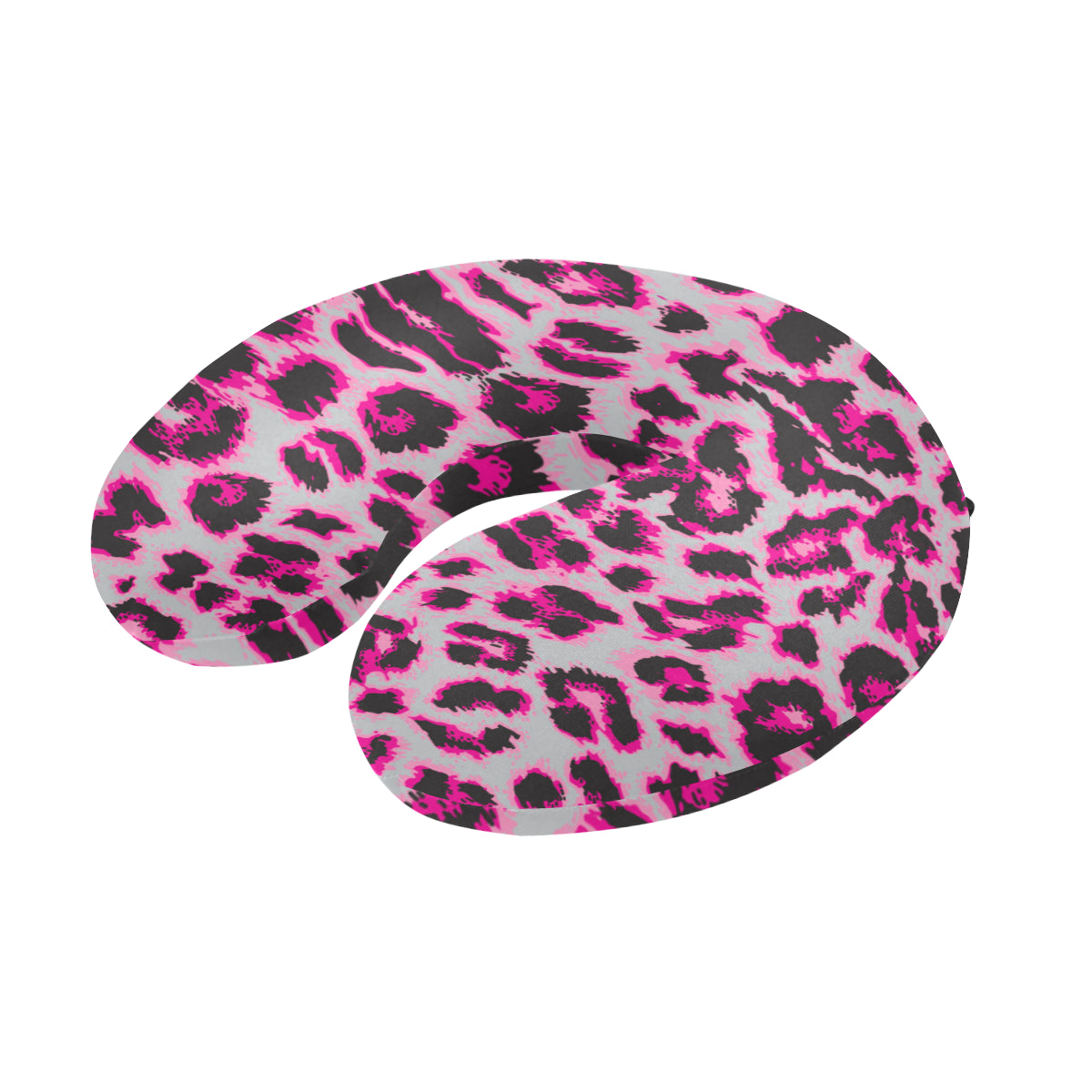 Leopard Pattern Print Design 02 U-Shaped Travel Neck Pillow