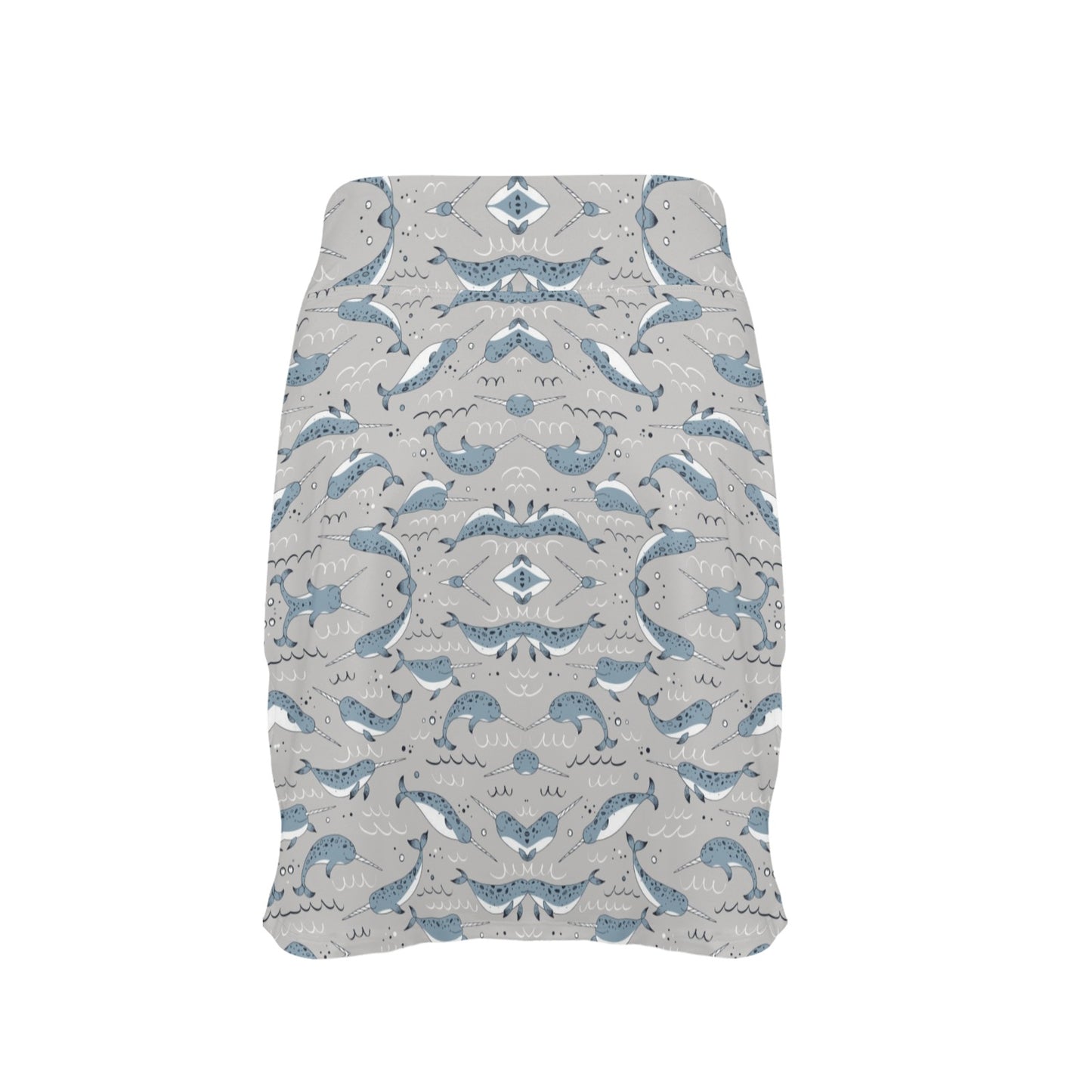 Narwhal Pattern Print 17" Golf & Pickleball Skort with Pockets