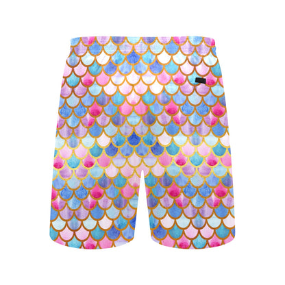 Scales Print Design LKS401 Men's Swim Trunks Beach Shorts