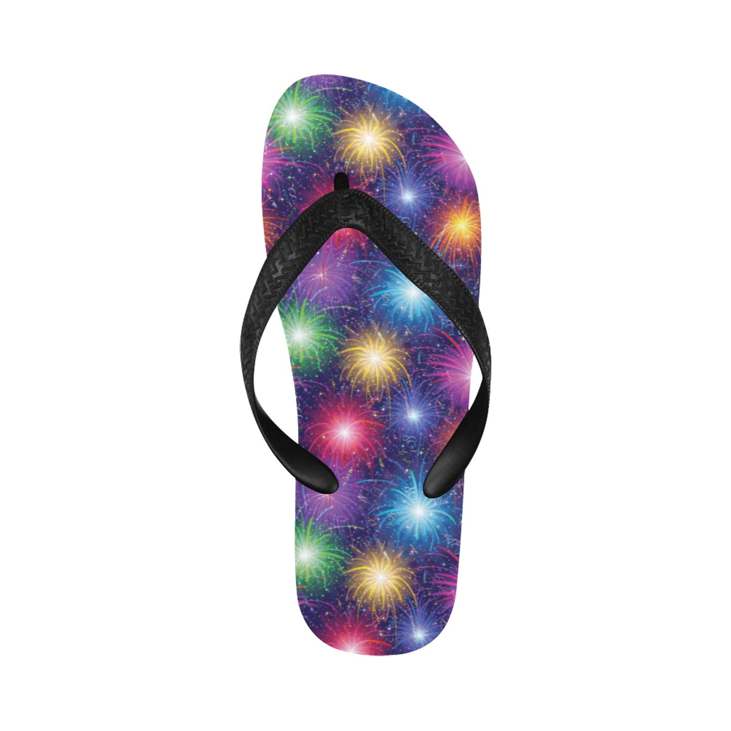 Firework Colorful Print Design LKS301 Flip Flops