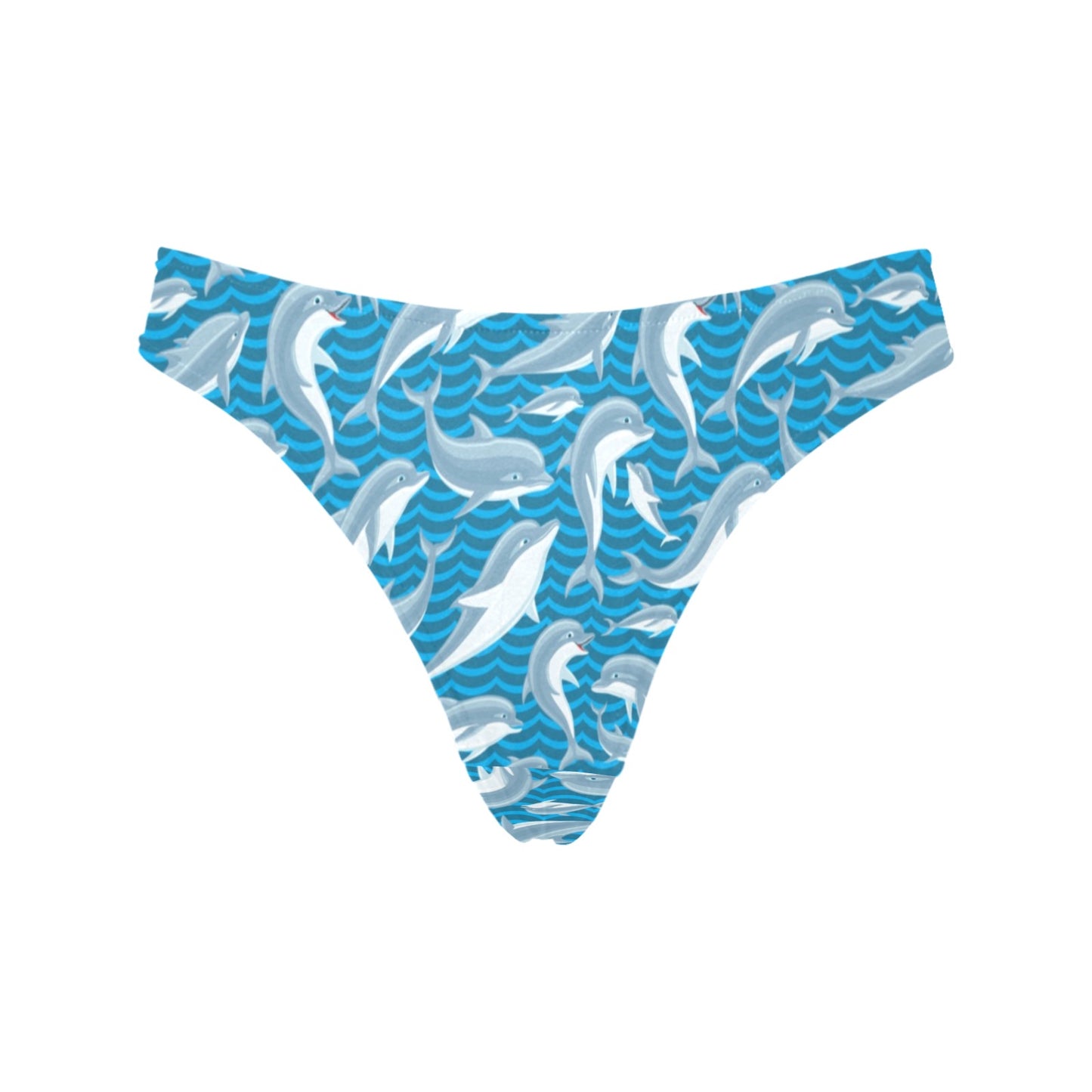 Dolphin Cute Print Pattern Women's Thongs