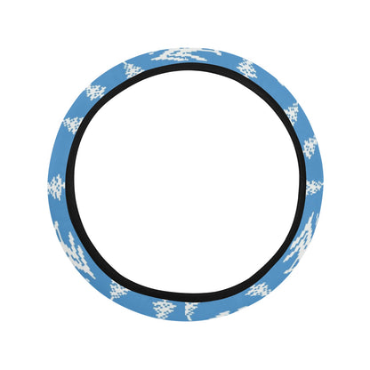 Ski Knit Pattern Print Design LKS302 Steering Wheel Cover with Elastic Edge