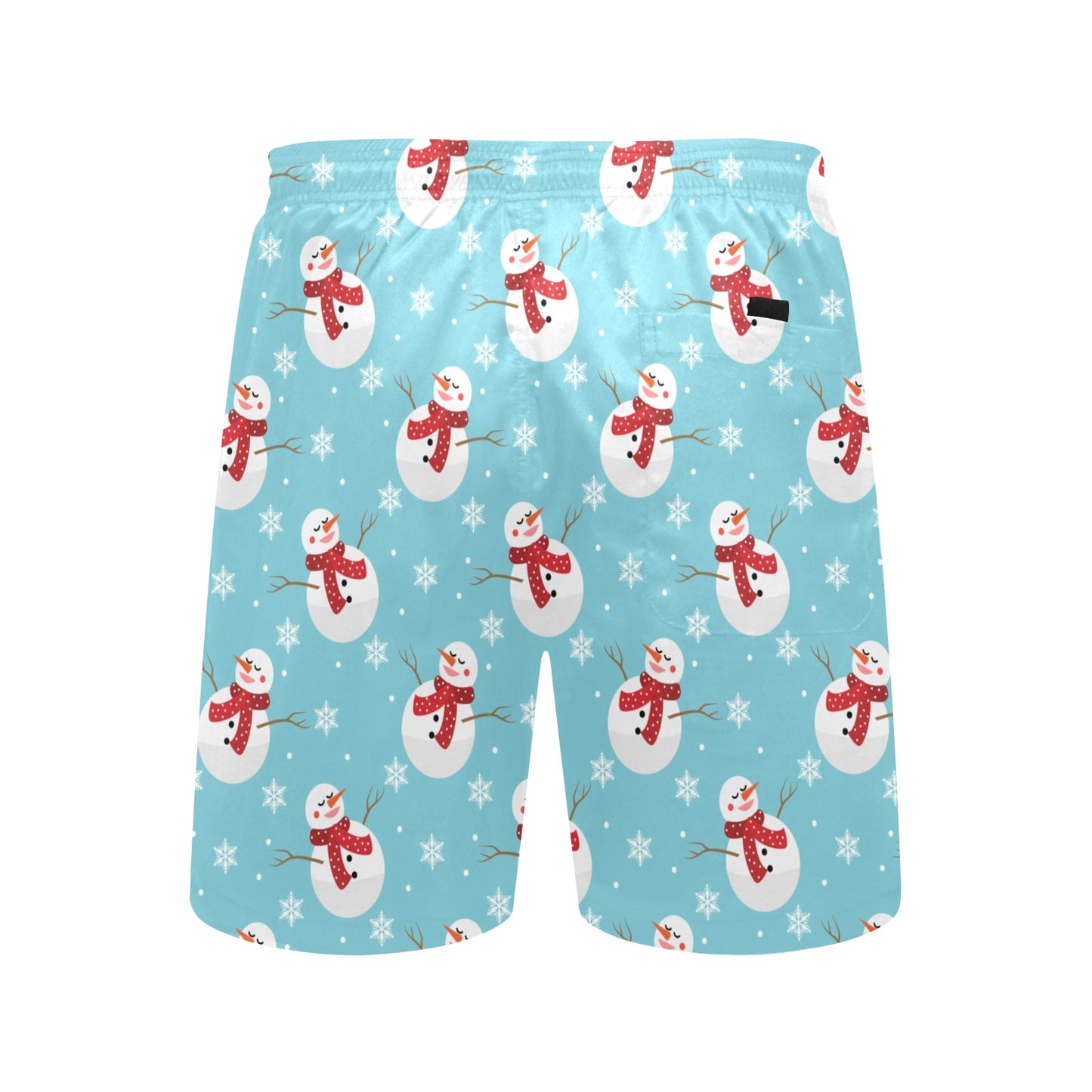 Snowman Print Design LKS304 Men's Swim Trunks Beach Shorts