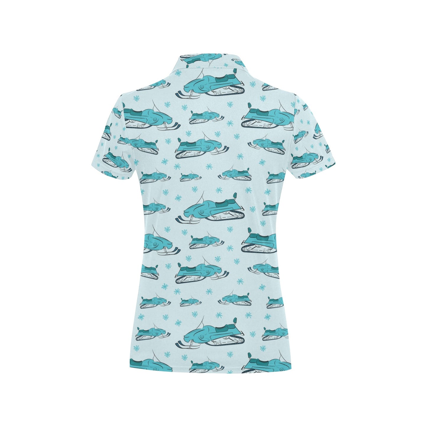 Snowmobile Print Design LKS301 Women's Polo Shirt