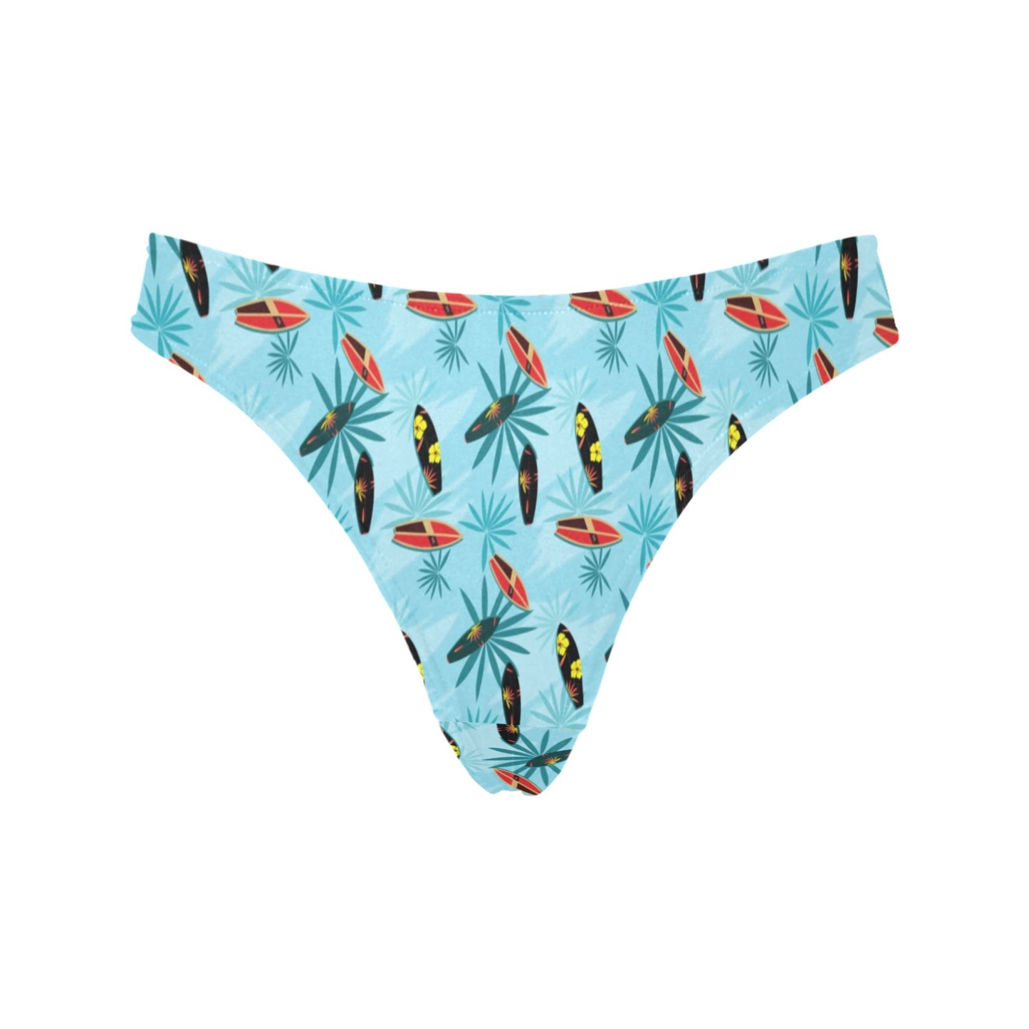 Surfboard Themed Pattern Women's Thongs