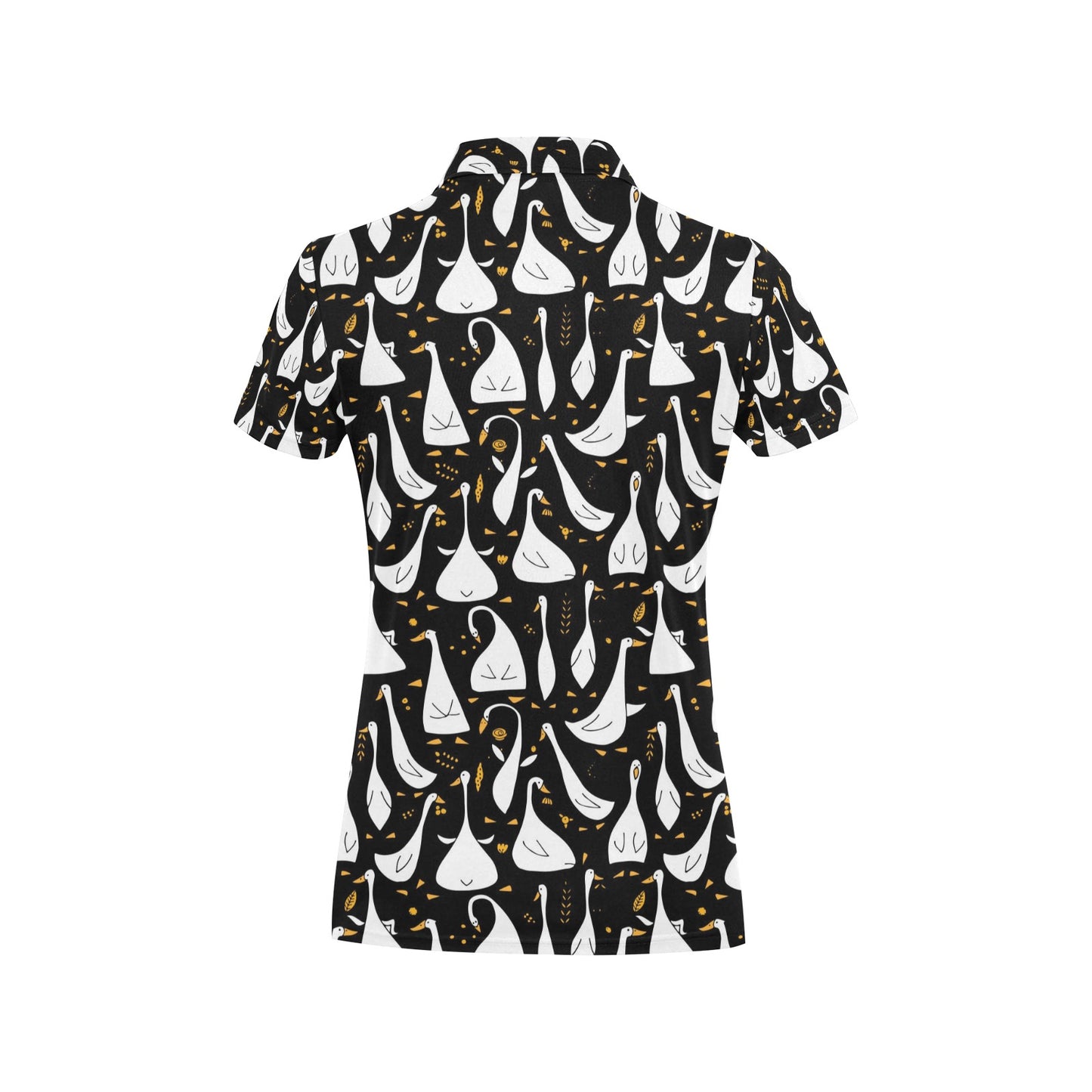 Goose Print Design LKS401 Women's Polo Shirt