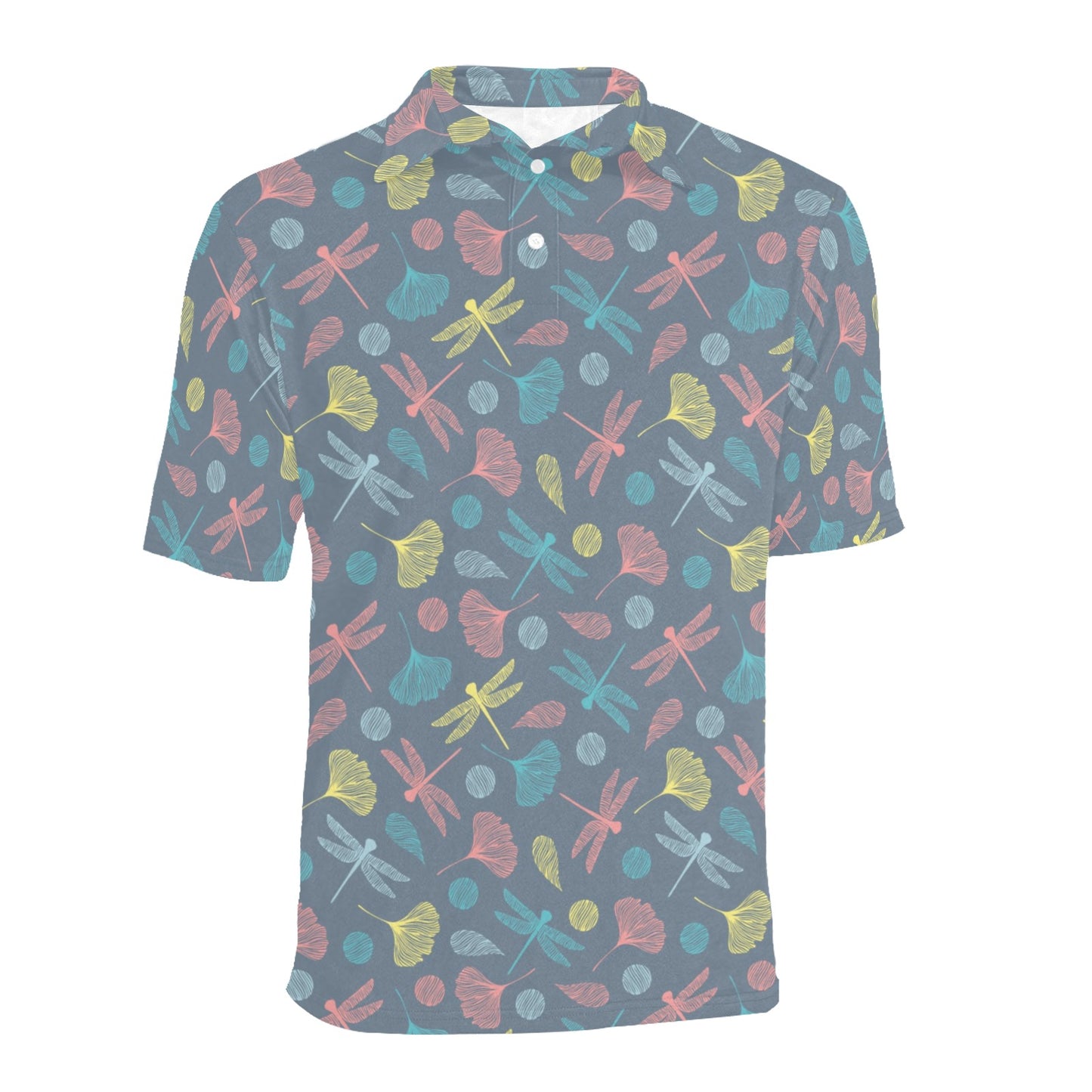 Dragonfly Print Design LKS403 Men Polo Shirt