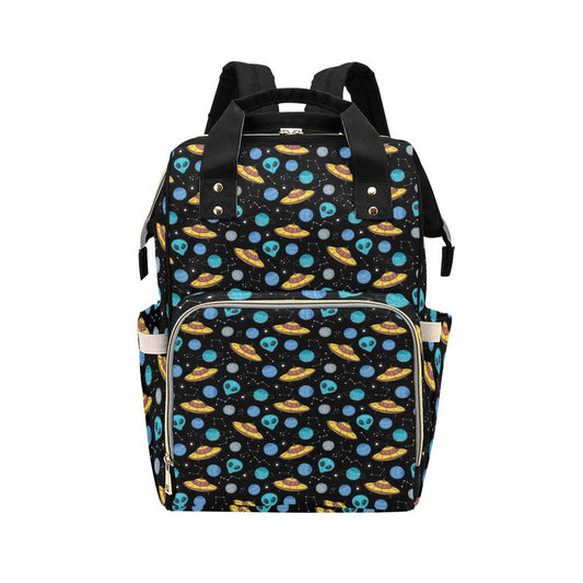 UFO Alien Print Design LKS306 Diaper Bag Backpack