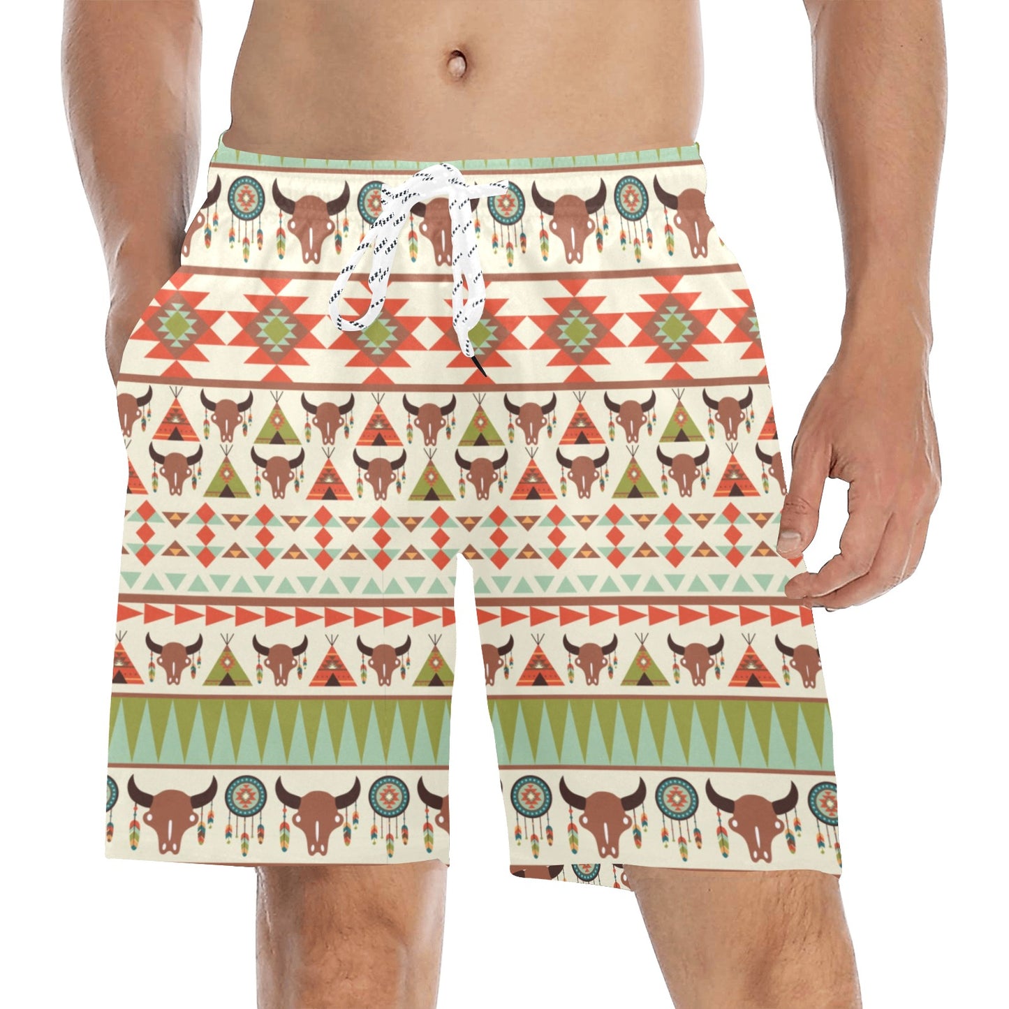 American indian Ethnic Pattern Men's Swim Trunks Beach Shorts