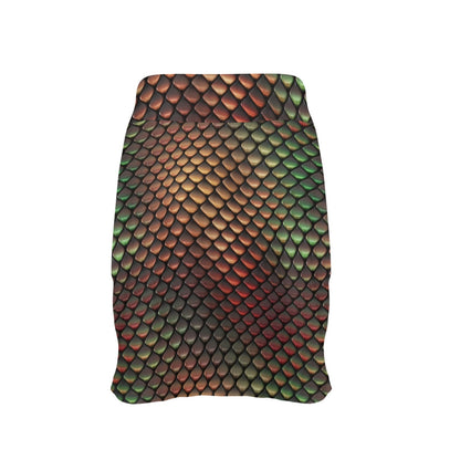 Snake Skin Colorful Print 17" Golf & Pickleball Skort with Pockets