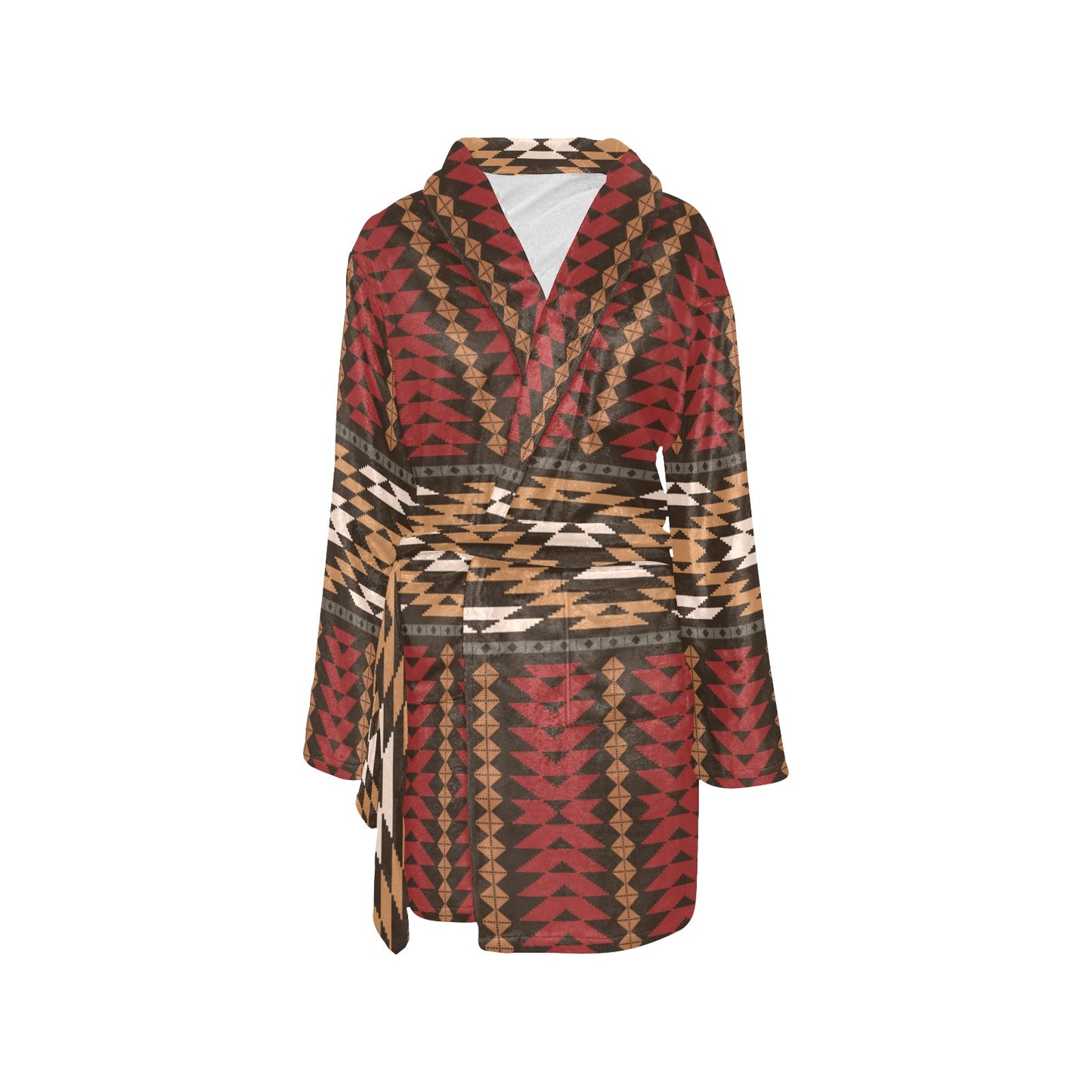 Native Pattern Print Design A02 Women's Fleece Robe