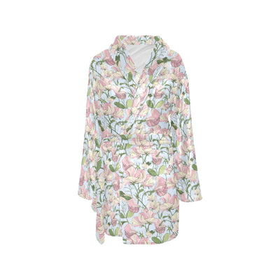 Sweet Pea Print Design LKS304 Women's Fleece Robe