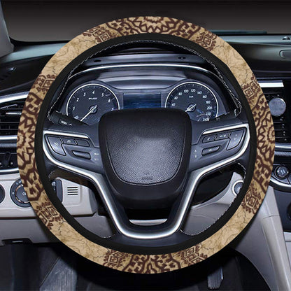 Ancient Greek Symbol Print Design LKS309 Steering Wheel Cover with Elastic Edge