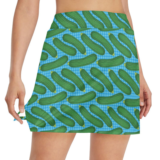 Zucchini Print Design LKS301 17" Golf & Pickleball Skort with Pockets