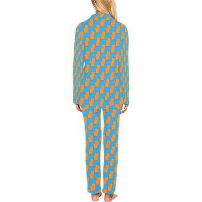 Waffle Print Design LKS304 Women's Long Pajama Set
