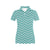 Chevron Teal Pattern Print Design 02 Women's Polo Shirt