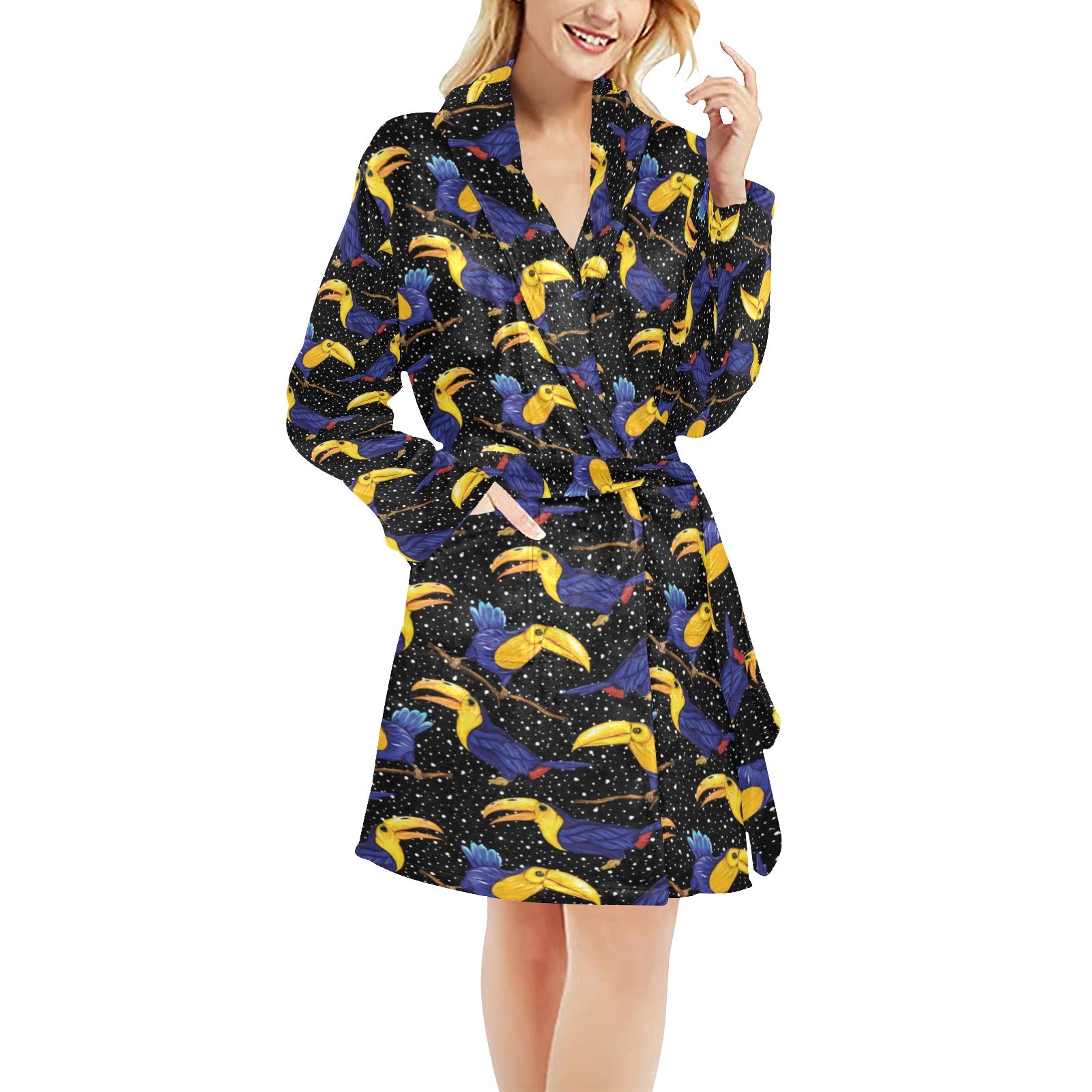 Toucan Print Design LKS307 Women's Fleece Robe