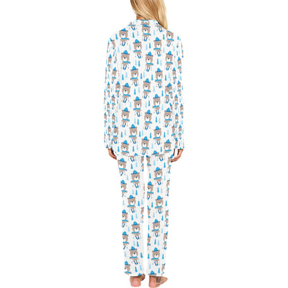 Ski Print Design LKS306 Women's Long Pajama Set