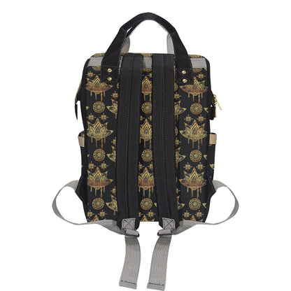 lotus Boho Pattern Print Design LO03 Diaper Bag Backpack