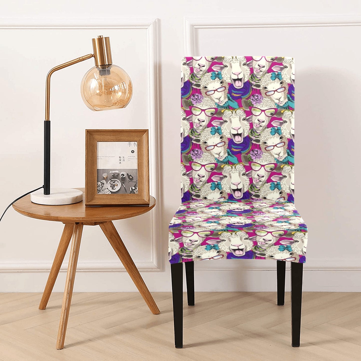 Sheep Print Design LKS403 Dining Chair Slipcover