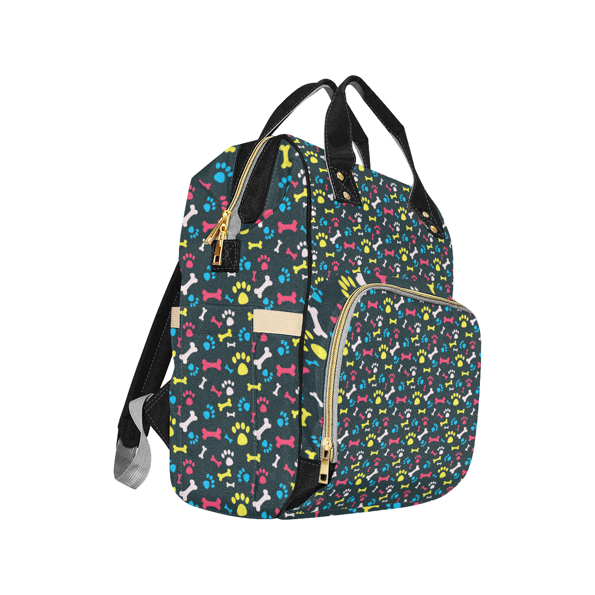 Paw Design Print Diaper Bag Backpack